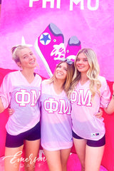 Phi Mu Pink Philanthropy Mesh Jersey