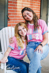 Phi Mu Pink Pastel Colorblock Ringer Tee