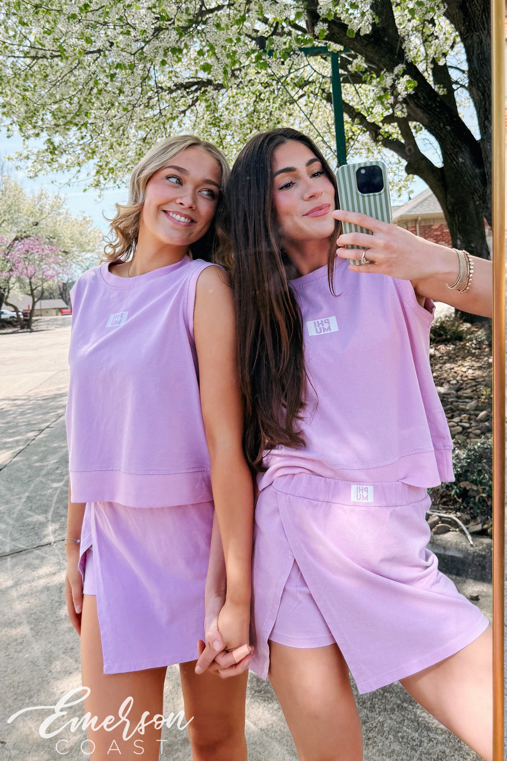 Lilac Varsity Skort Set