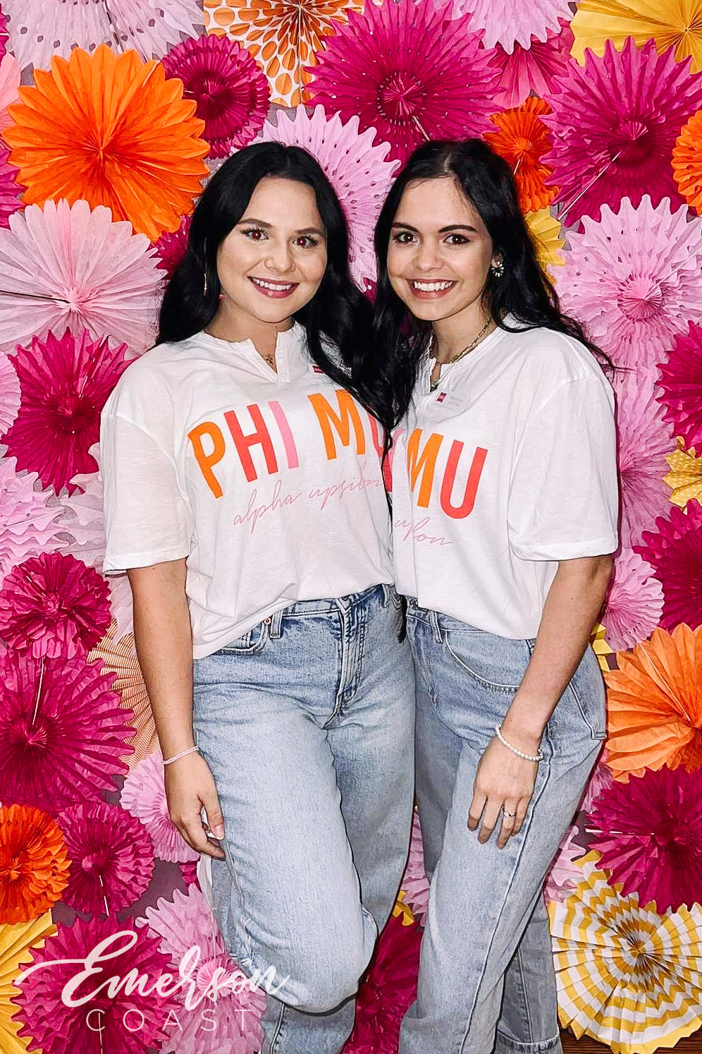 Phi Mu Colorful Recruitment Notch Tee