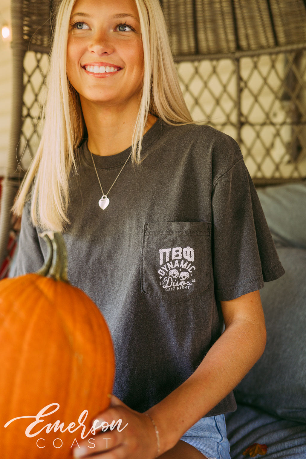 Pi Phi Dynamic Duos Pocket Tee