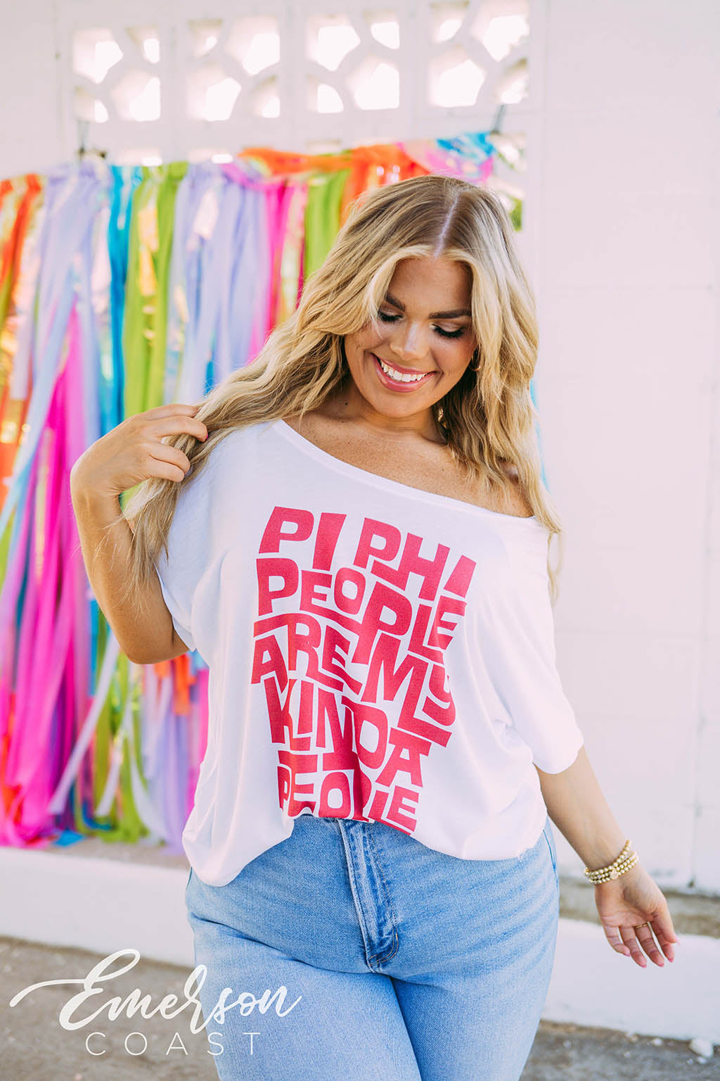 Pi Phi People Are My Kinda People Slouchy Tee
