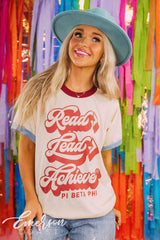 Pi Phi Philanthropy Read Lead Achieve Retro Text Ringer