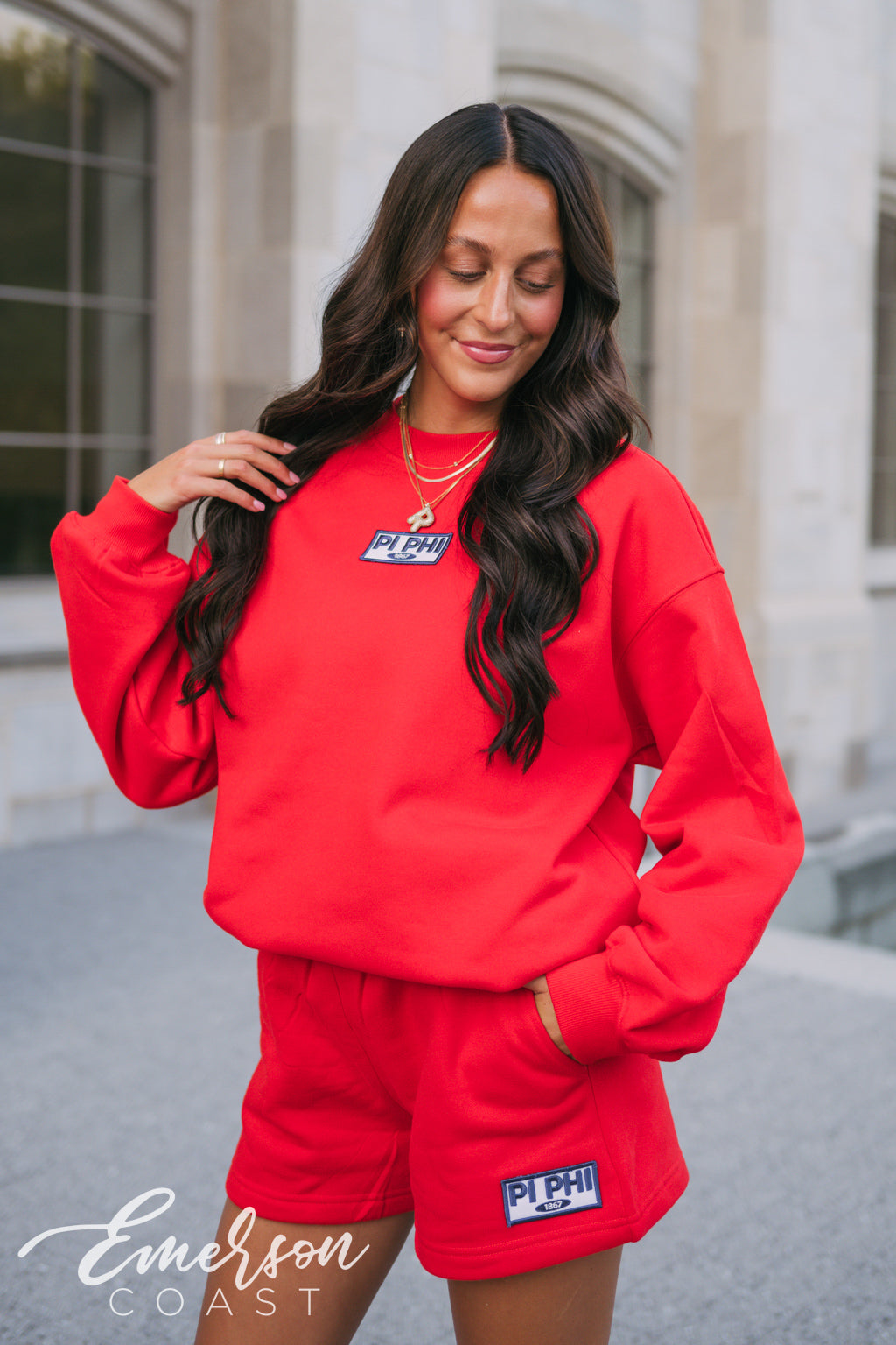 Pi Phi Red Puff Patch Breeze Set