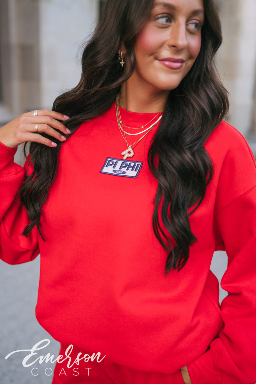 Pi Phi Red Puff Patch Breeze Set