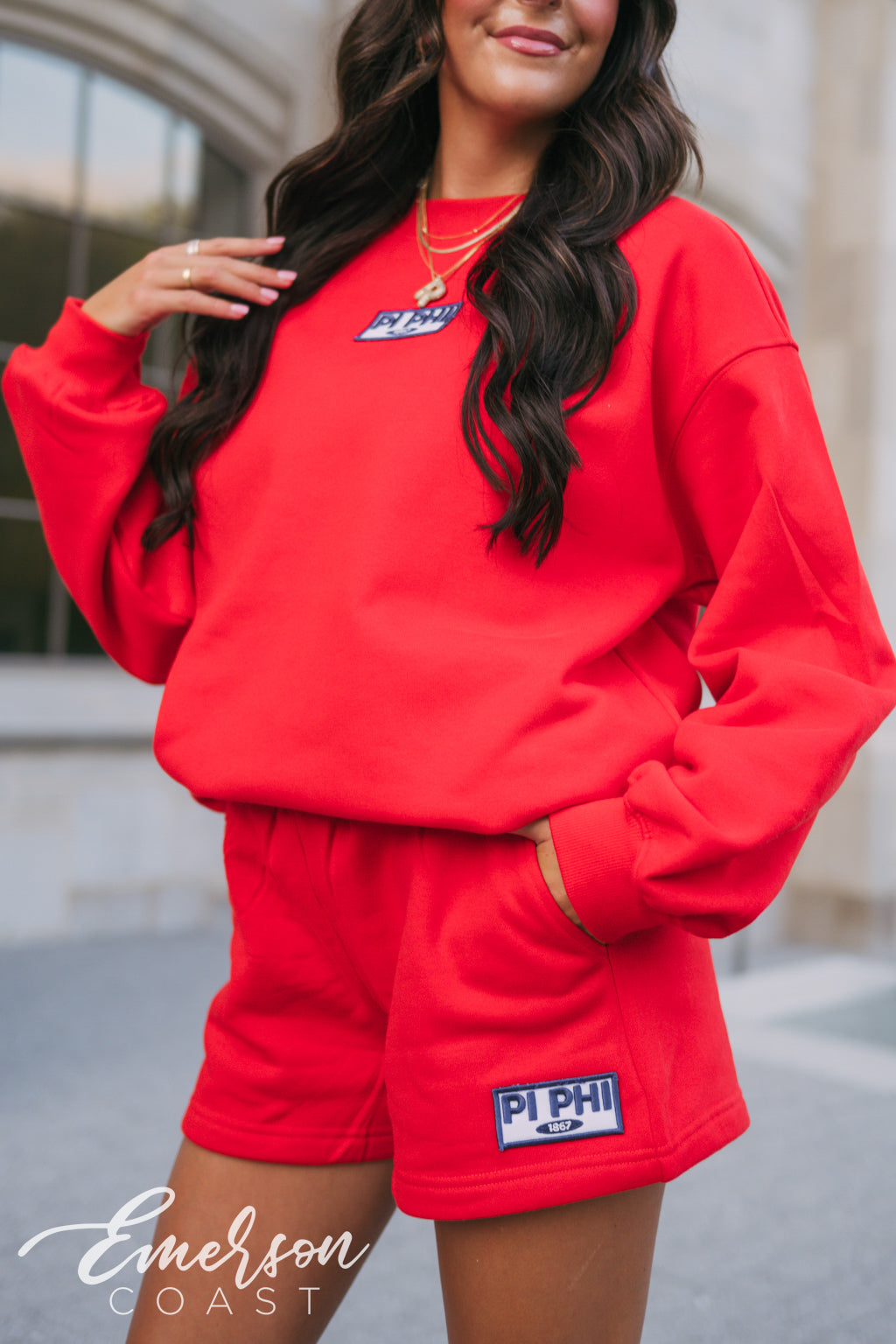 Pi Phi Red Puff Patch Breeze Set