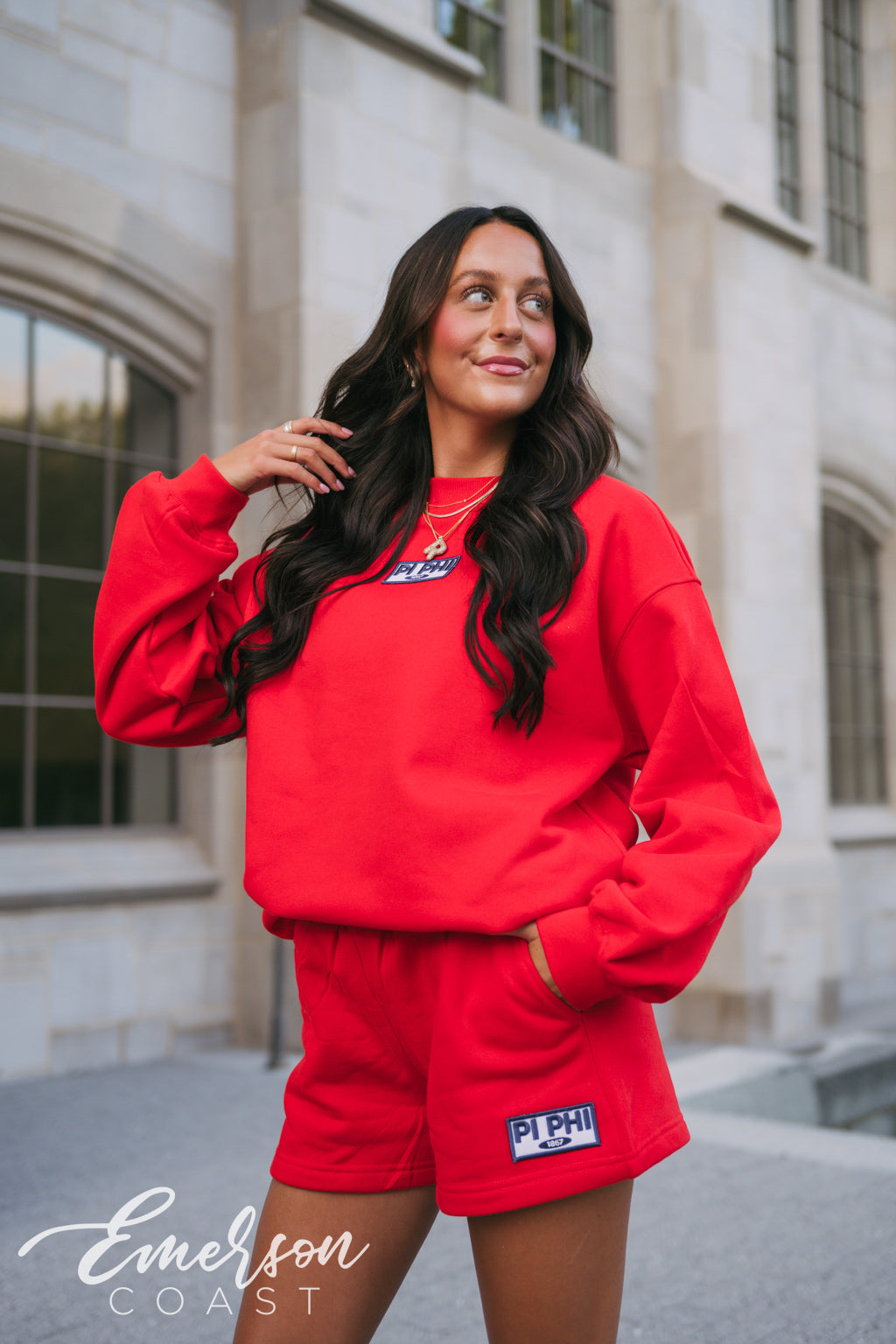 Pi Phi Red Puff Patch Breeze Set