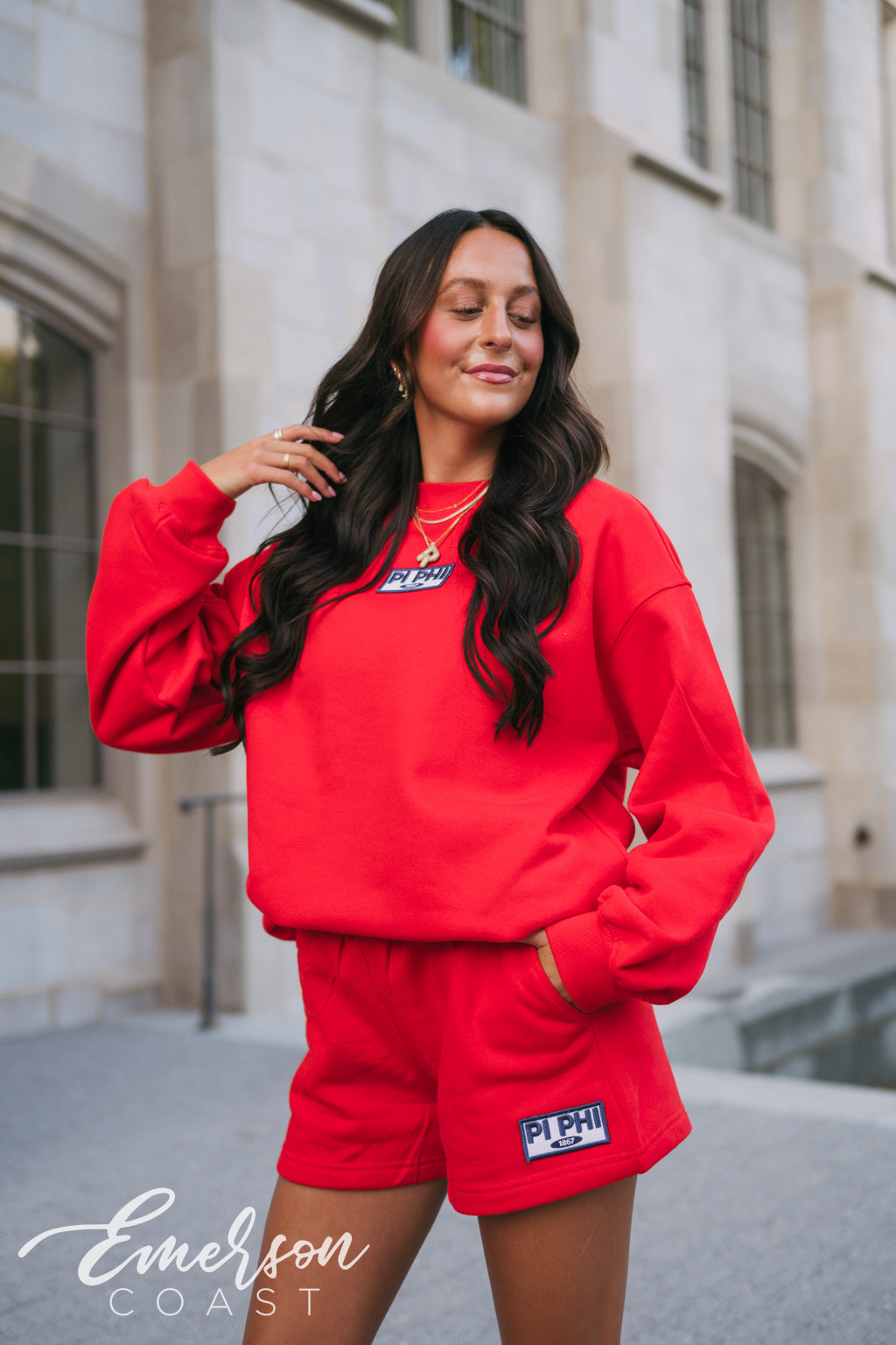 Pi Phi Red Puff Patch Breeze Set