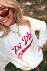 Pi Beta Phi White Reversible Mockneck