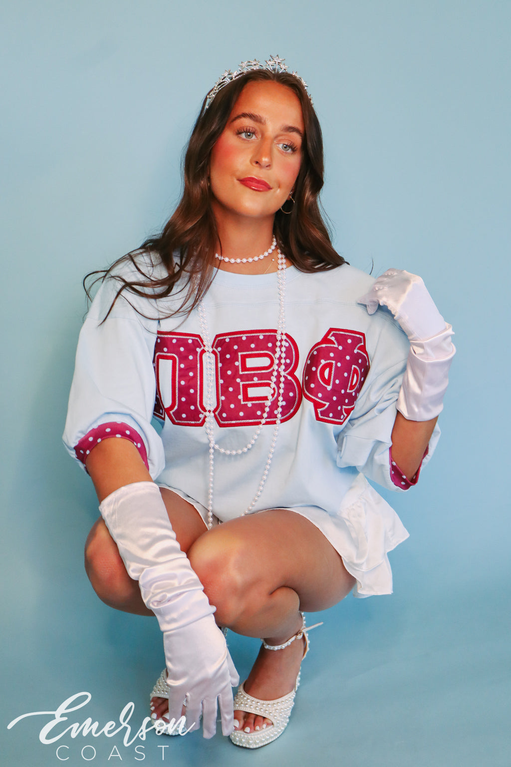 Pi Phi Polka Dot Greek Letter Jersey
