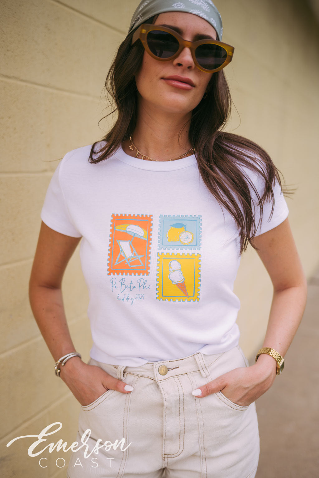 Pi Beta Phi Italian Summer Coast Bid Day Tee