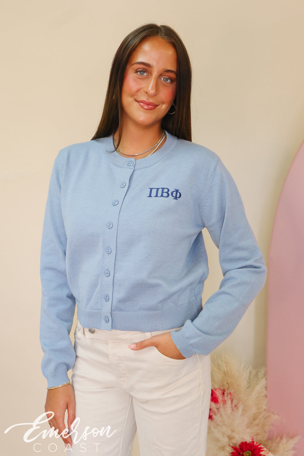 Pi Beta Phi Simple Letter Cardigan
