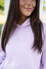 Pi Phi Embossed Lilac Hoodie and Shorts Set