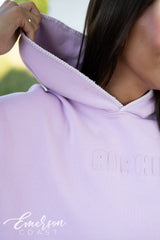 Pi Phi Embossed Lilac Hoodie and Shorts Set