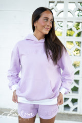 Custom Embossed Bubble Font Hoodie + Shorts Set