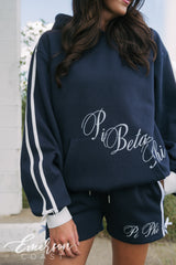 Pi Beta Phi Navy Sideline Bow Set