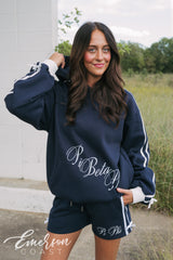 Pi Beta Phi Navy Sideline Bow Set