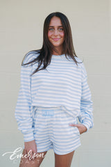 Pi Phi Light Blue Striped Patch Set