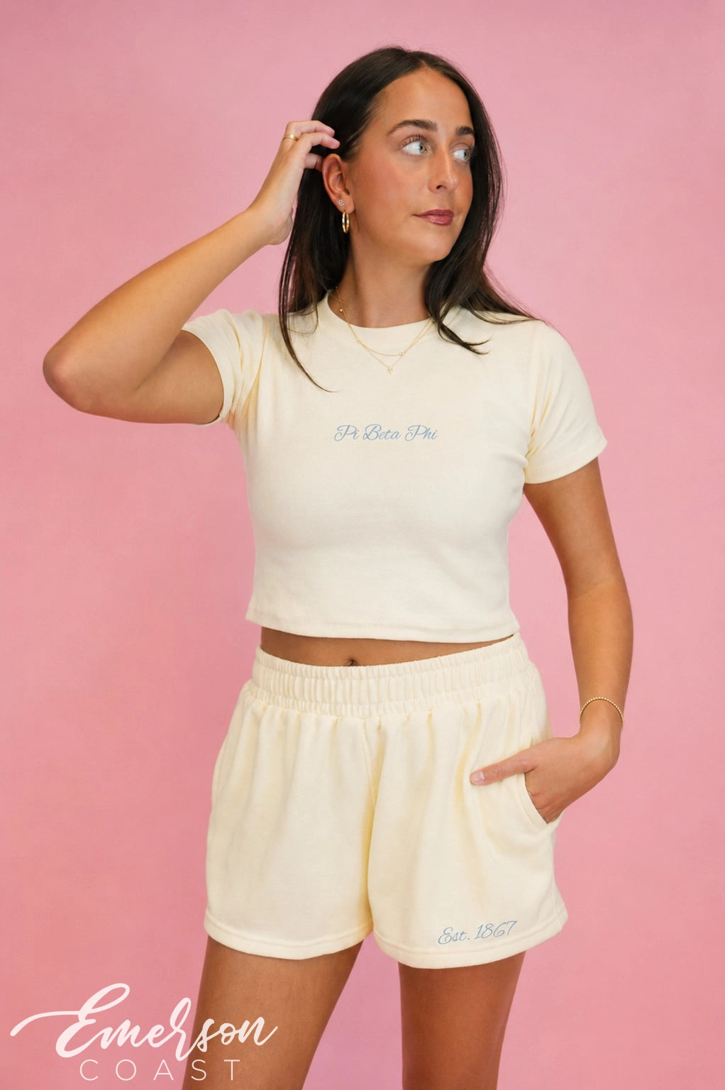Emerson Coast Baby Rib Tee & Shorts Set