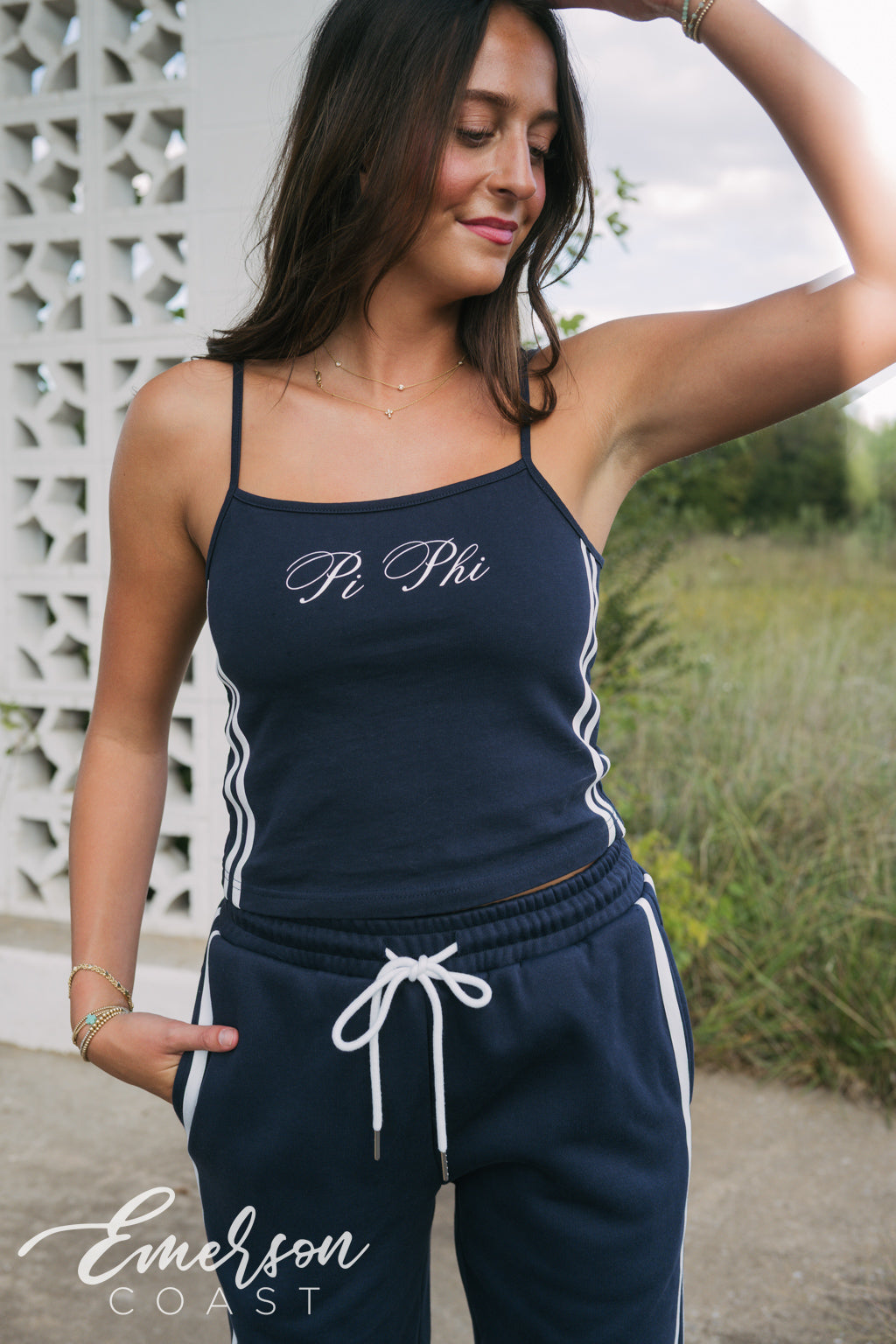 Pi Phi Navy Sideline Track Set