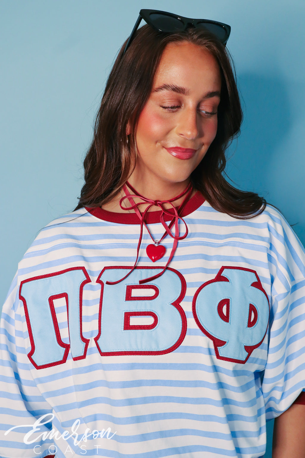 Pi Phi Striped Greek Letter Jersey