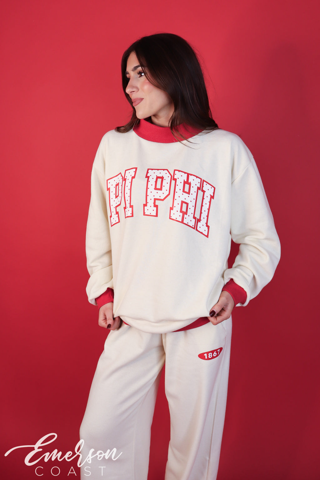 Pi Phi Valentines Mock Neck Set