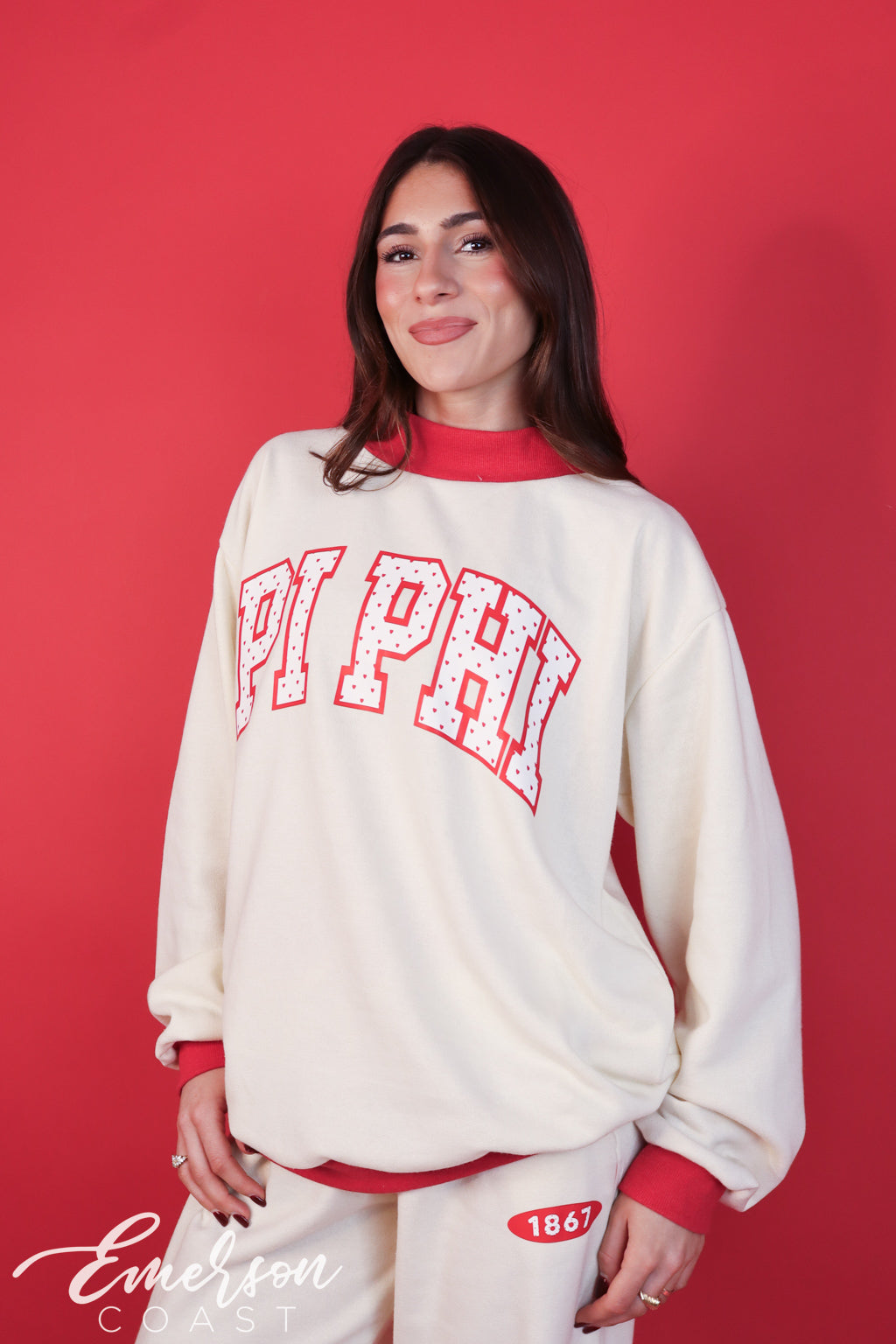 Pi Phi Valentines Mock Neck Set