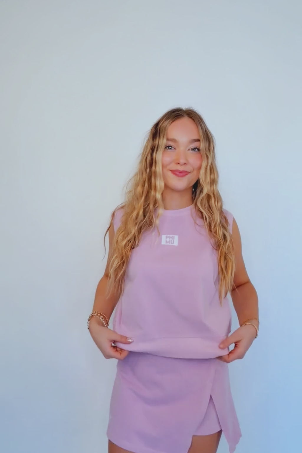 Phi Mu Work Week Lilac Varsity Skort Set