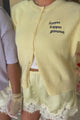 Kappa Kappa Gamma Embroidered Light Yellow Cardigan