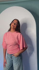 Emerson Coast Bell Sleeve Cinched Waist Tee
