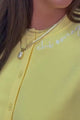 Chi Omega Embroidered Yellow Cardigan