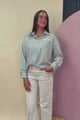 Kappa Delta Sage Green Striped Button Down