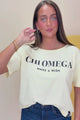 Chi Omega Make A Wish Light Yellow Slouchy Tee