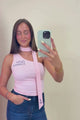 Delta Gamma Light Pink One Shoulder Tank