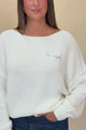 Tri Sigma White Slouchy Sweater