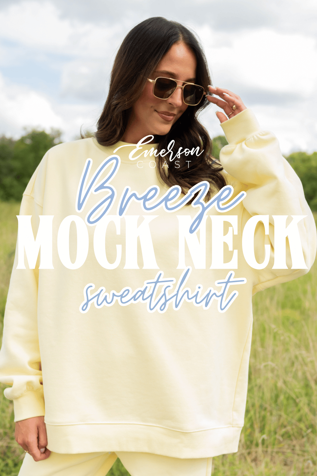 Emerson Coast Breeze Mock Neck Sweatshirt