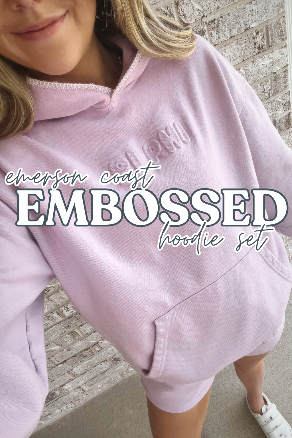 Custom Embossed Bubble Font Hoodie + Shorts Set