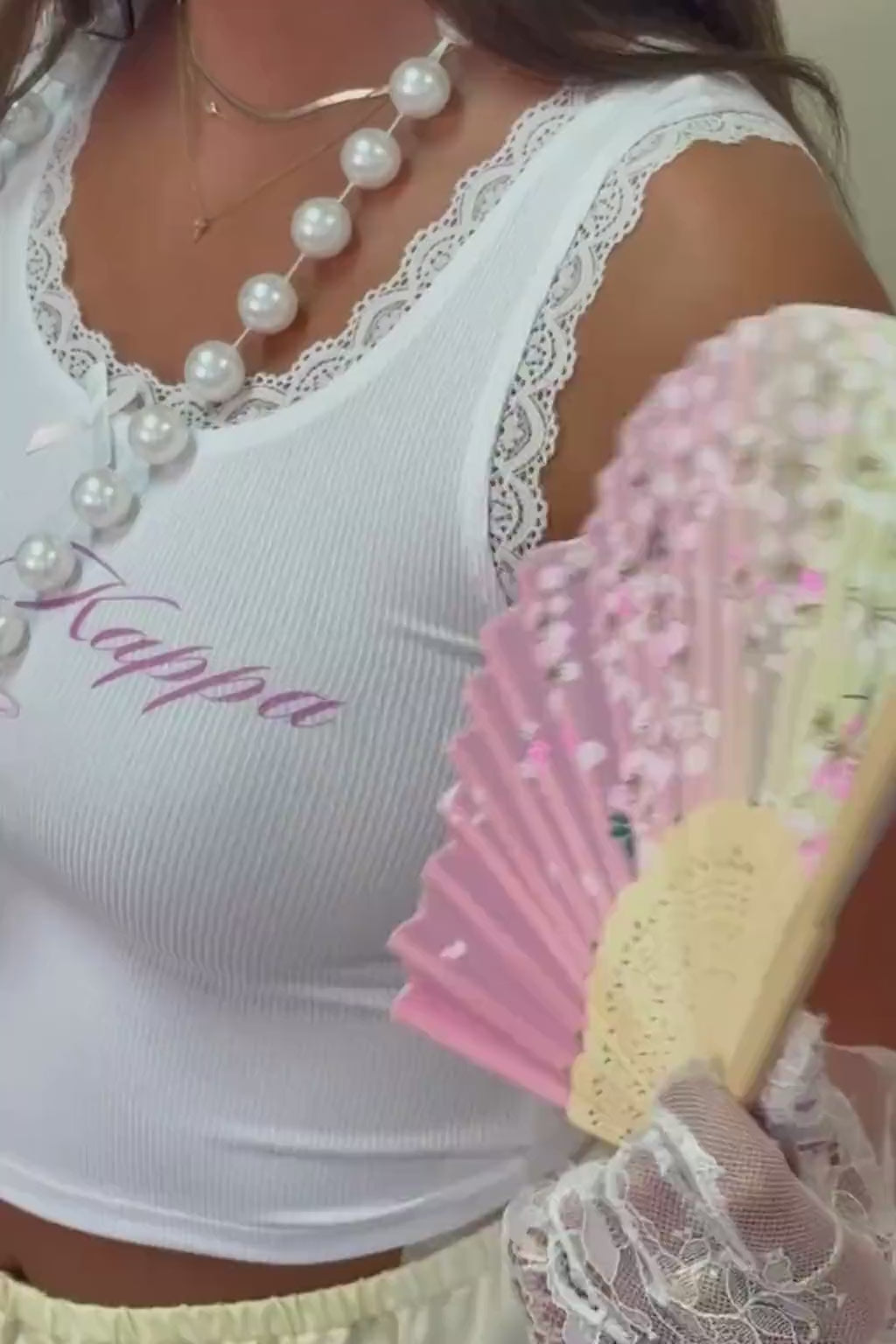 Sigma Kappa Tea Party Bid Day Lace Tank