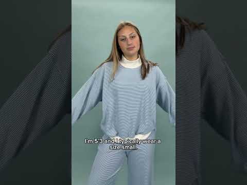 Emerson Coast Blue/White Striped Mockneck and Pants Set