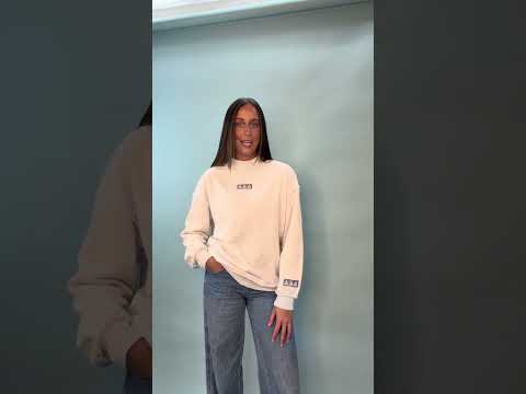 Tri Delta Striped Patch Light Gray Mockneck