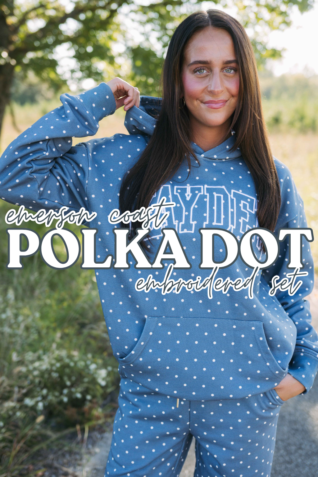 Kaydee Polka Dot Hoodie & Pants Set