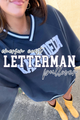 Kappa Delta Towel Embroidered Letterman Vneck