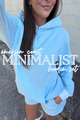 Kappa Light Blue Minimalist Embroidered Hoodie Set