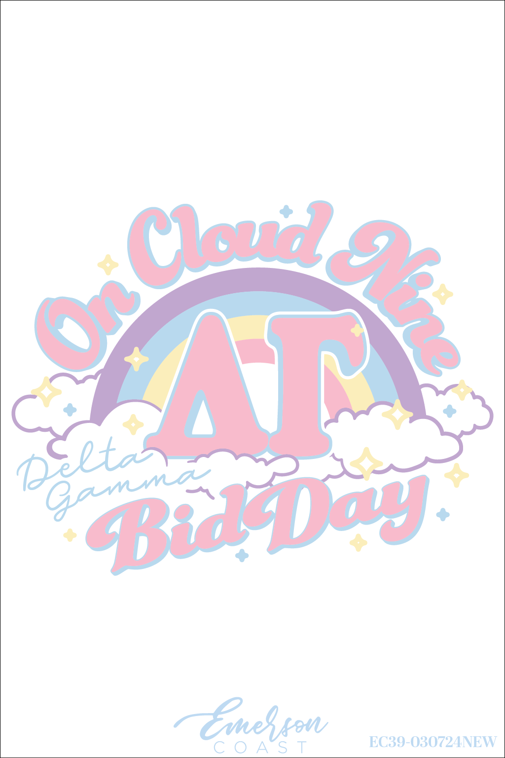 Delta Gamma On Cloud Nine Bid Day Tee