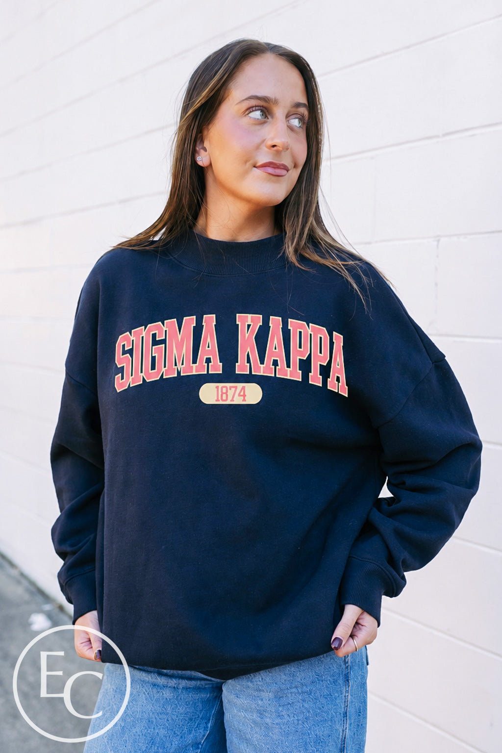 Sigma Kappa 1874 Screenprint Mockneck