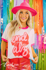 Sigma Kappa Philanthropy End Alz Script Ringer Tee