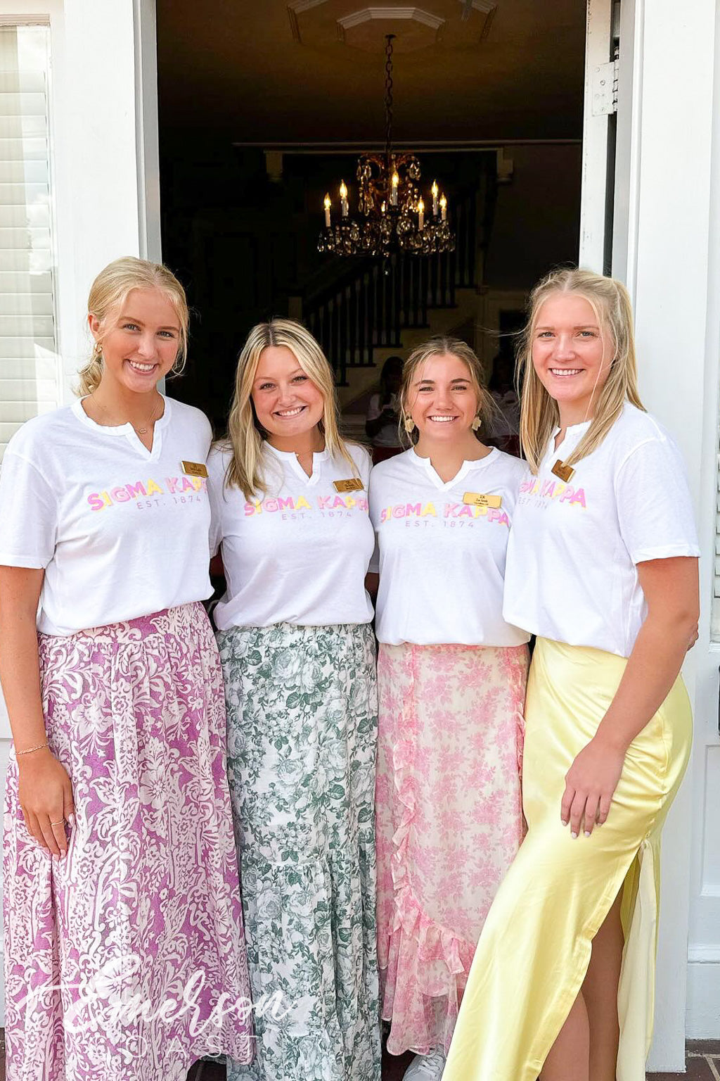 Sigma Kappa University of Georgia Pastel Font Recruitment Tee