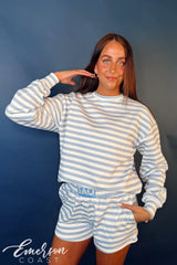 Sigma Alpha Omega Light Blue Striped Patch Set