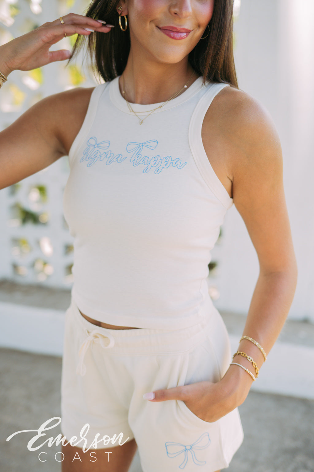 Sigma Kappa PR Bow Tank and Shorts Set