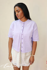 Sigma Kappa Lavender Short Sleeve Cardigan